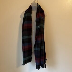 Torrid Multicolor Block Plaid Blanket Scarf Womens  24x76 Rectangle Long Soft